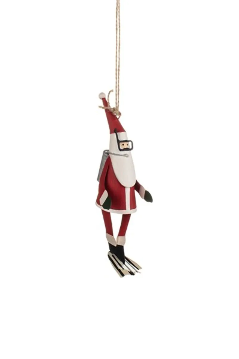Shoeless Joe Scuba Santa Decoration
