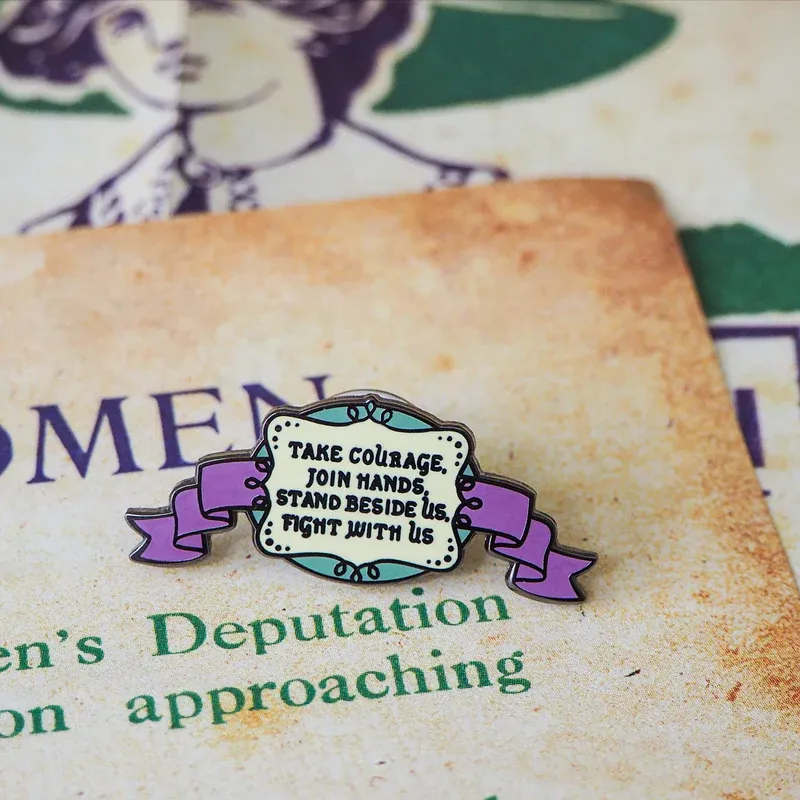 Literary Emporium Take Courage Pin