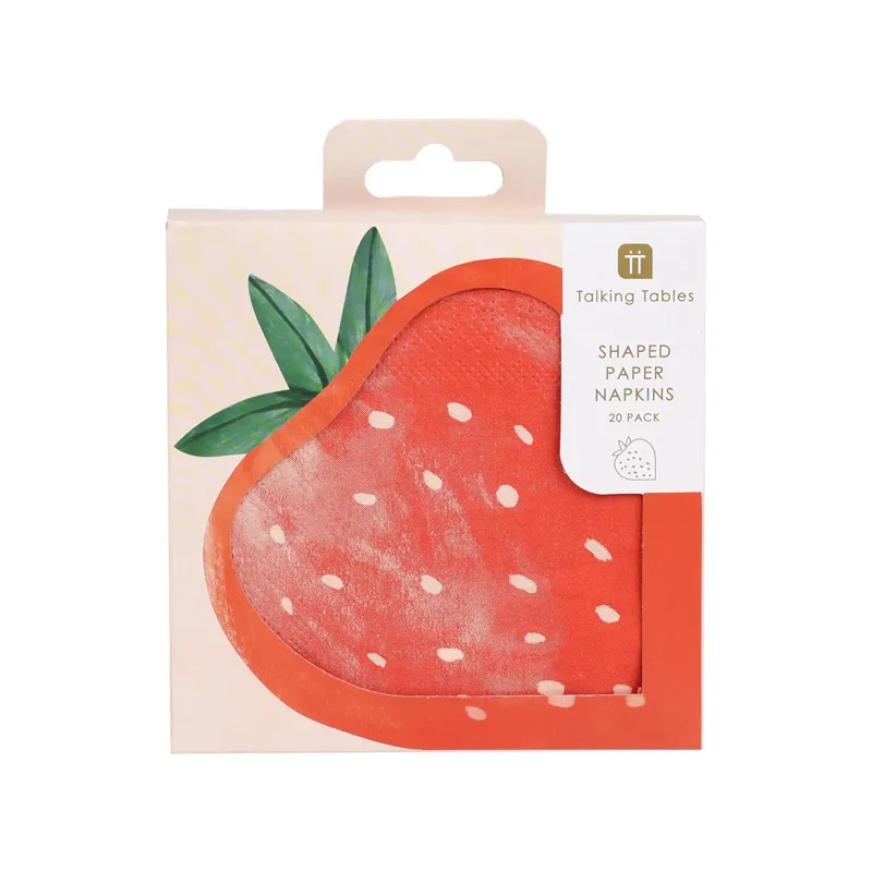 Talking Tables Strawberry Shaped Napkins