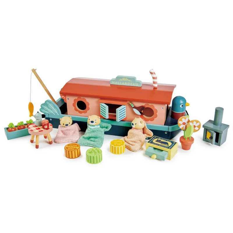 Tenderleaf Toys Little Otter Canal Boat-1