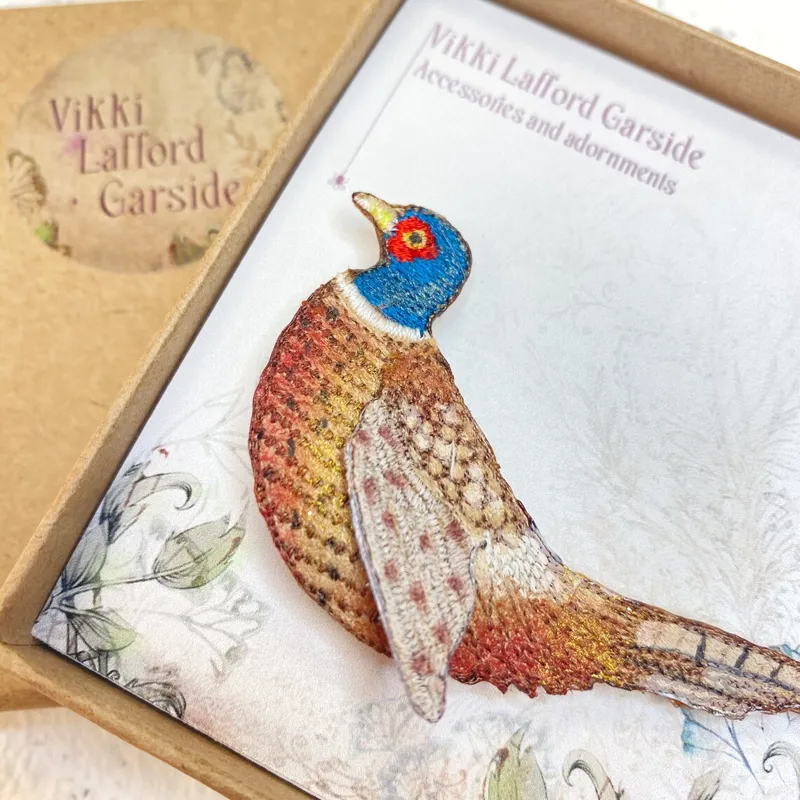 Vikki Lafford Garside Pheasant Brooch-1
