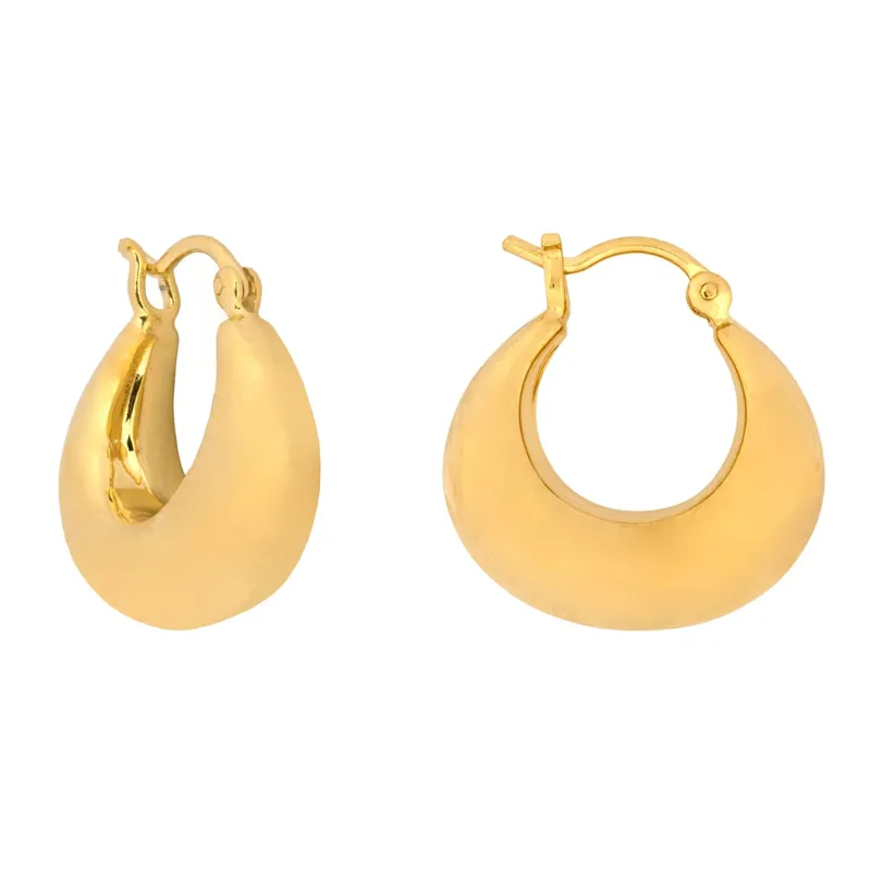 Vurchoo Small Sculpted Hoops Gold