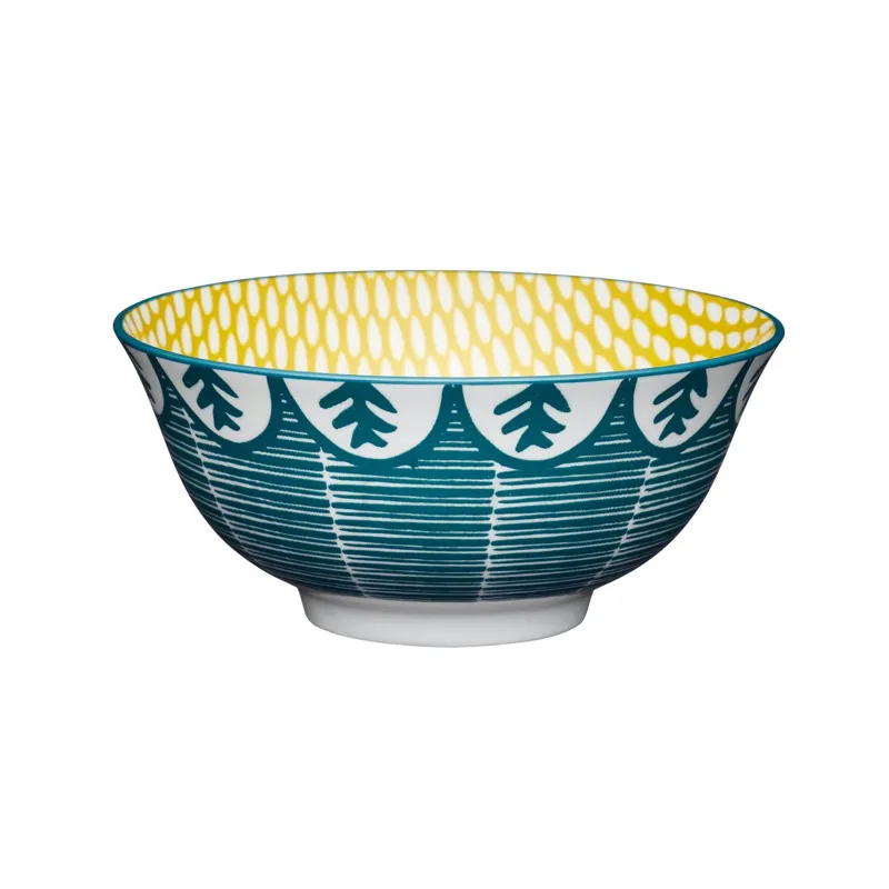 KitchenCraft Teal Leaf Bowl
