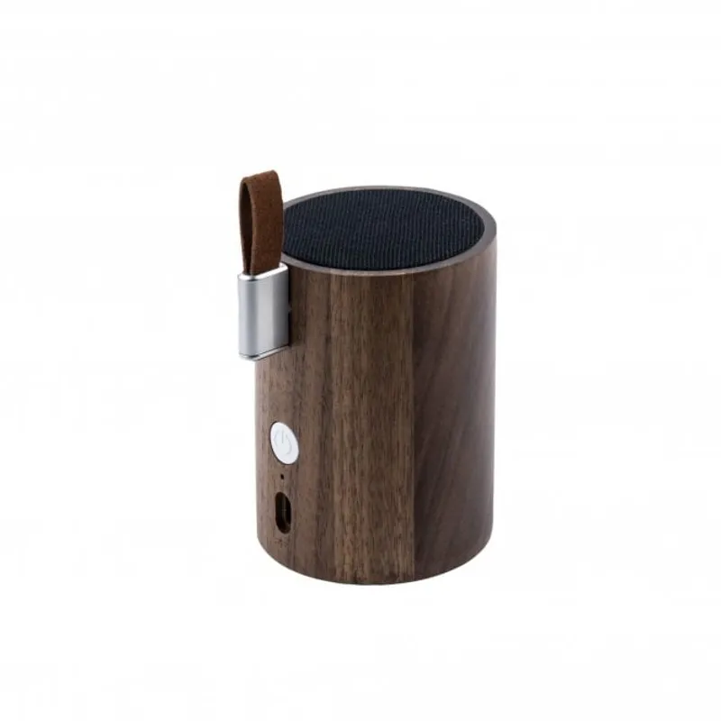 Gingko Drum Light Bluetooth Speaker Walnut