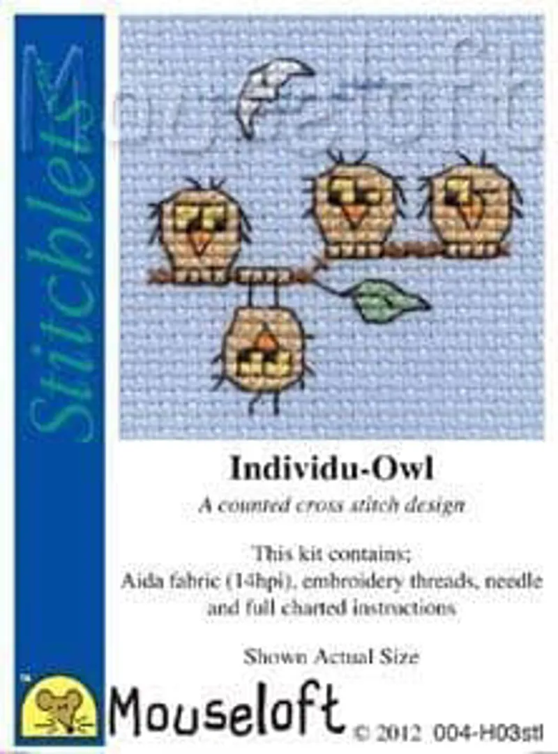 Mouseloft Stitchlets Cross Stitch Kit - Individu-Owl