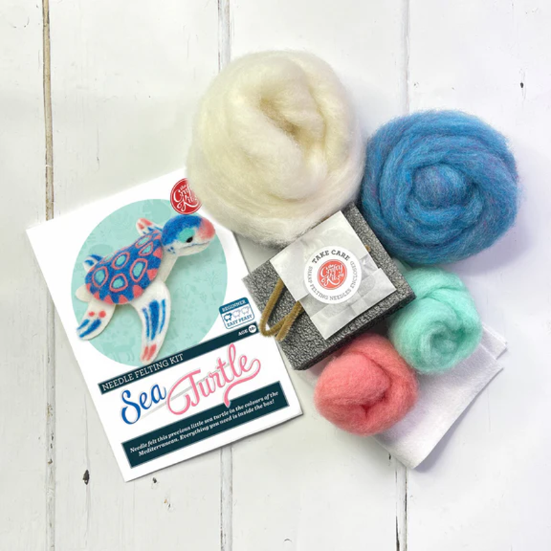 Crafty Kit Company Sea Turtle Felting Kit-2