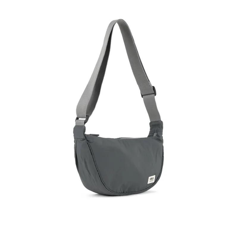 Roka Farringdon Recycled Taslon Slouchy Bag - Charcoal-1