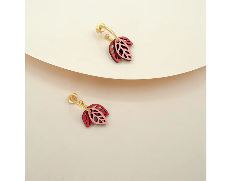 Materia Rica Rustling Red Mini Hoops-1